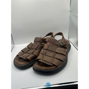 Born Mens 6 Leather Fisherman Sandals Brown Handcrafted Mexico Comfort MLL6
